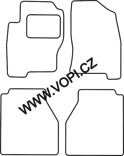 Textil-Autoteppiche Nissan Navara Double Cab 2005 - 05/2010 Royalfit (3250)